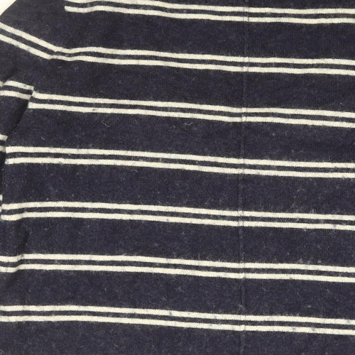 Gap Womens Blue Striped Nylon Basic T-Shirt Size XS V-Neck