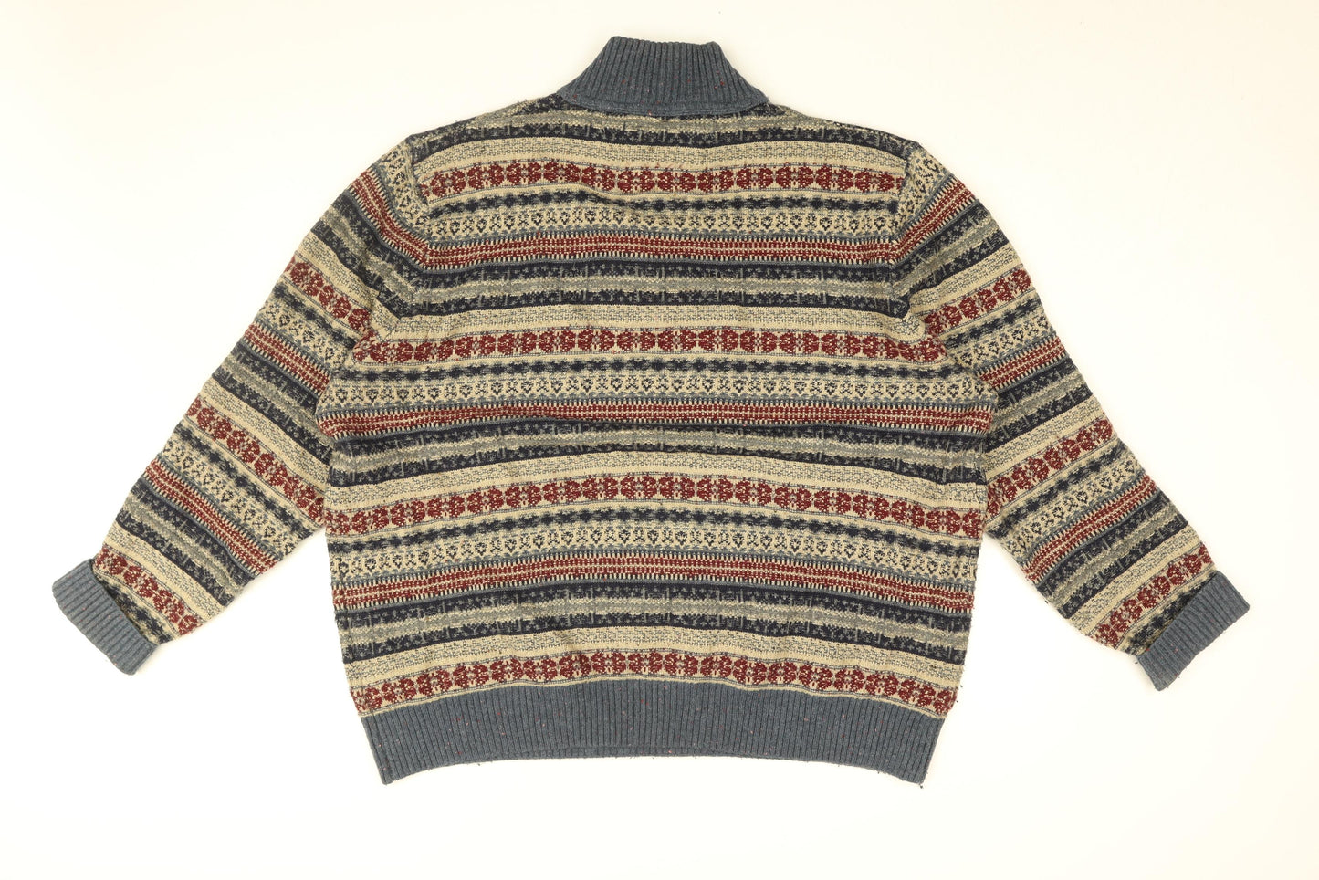 MANTARAY PRODUCTS Mens Beige Geometric Acrylic Pullover Sweatshirt Size 2XL