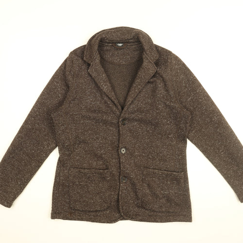 Cotton Traders Womens Brown Jacket Blazer Size S Button