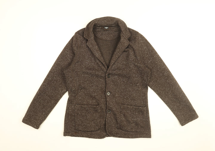 Cotton Traders Womens Brown Jacket Blazer Size S Button