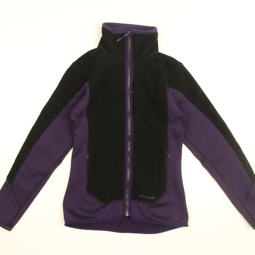 Patagonia Womens Purple Polyester Full Zip Sweatshirt Size XS Zip