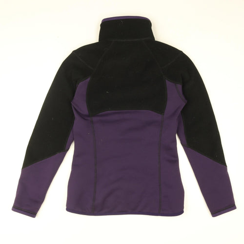 Patagonia Womens Purple Polyester Full Zip Sweatshirt Size XS Zip