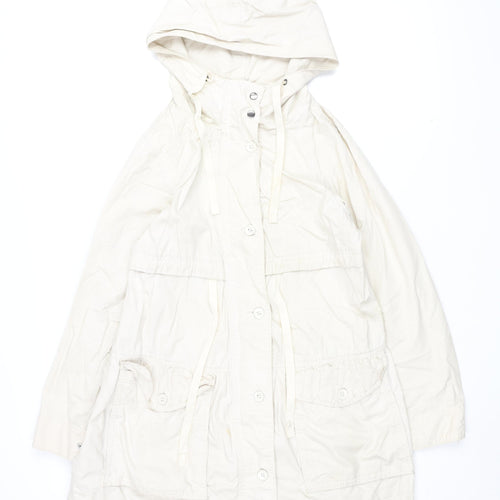 Gap Womens Beige Overcoat Coat Size S Zip