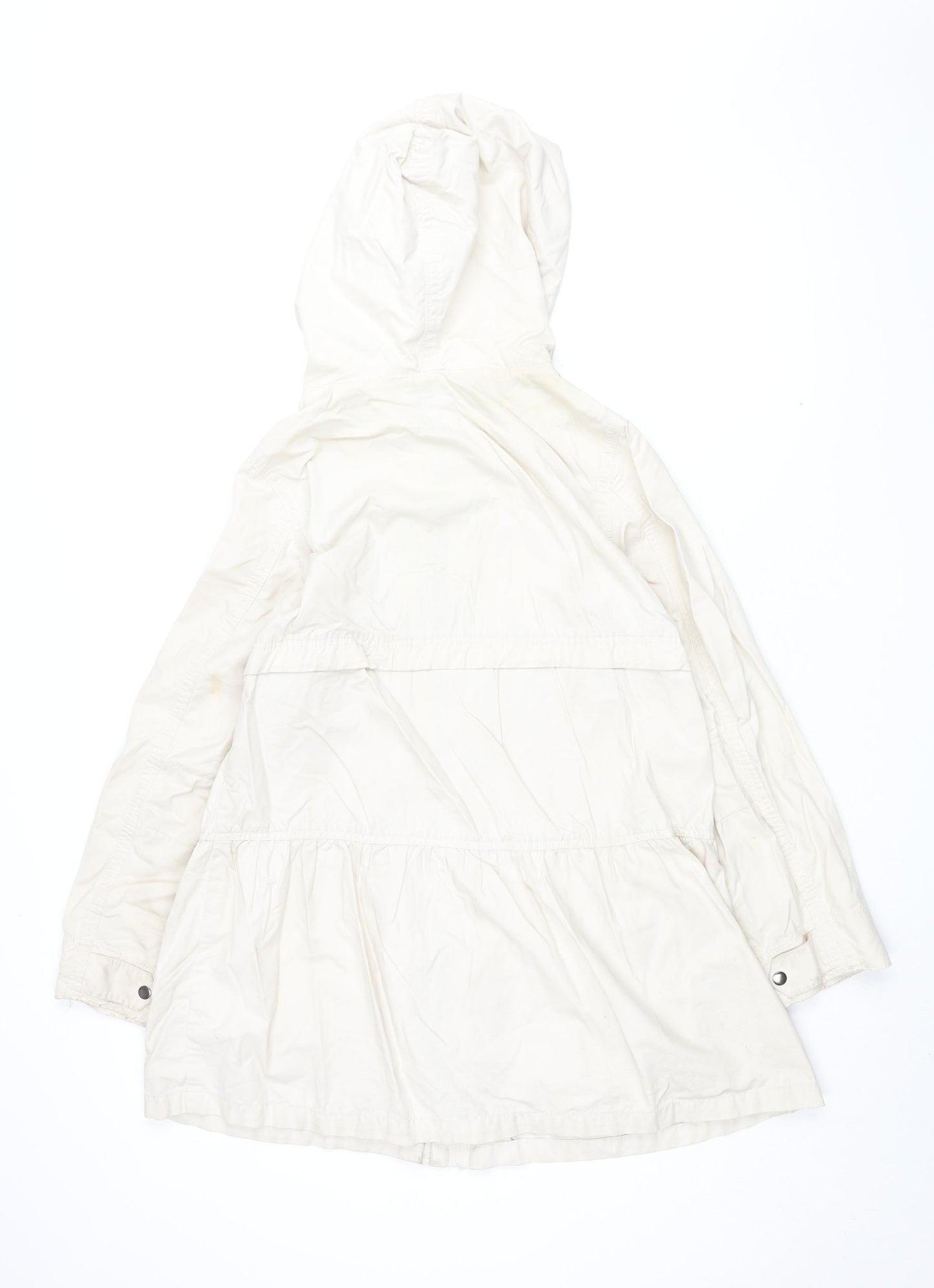 Gap Womens Beige Overcoat Coat Size S Zip