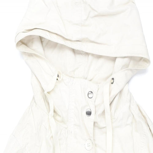 Gap Womens Beige Overcoat Coat Size S Zip