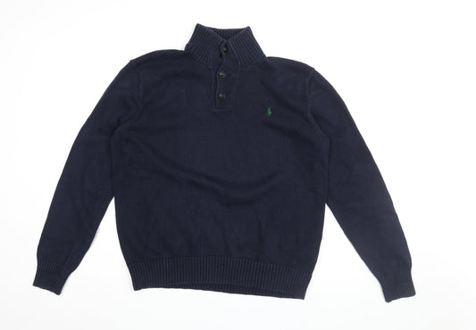 Polo Ralph Lauren Mens Blue Cotton Pullover Sweatshirt Size L