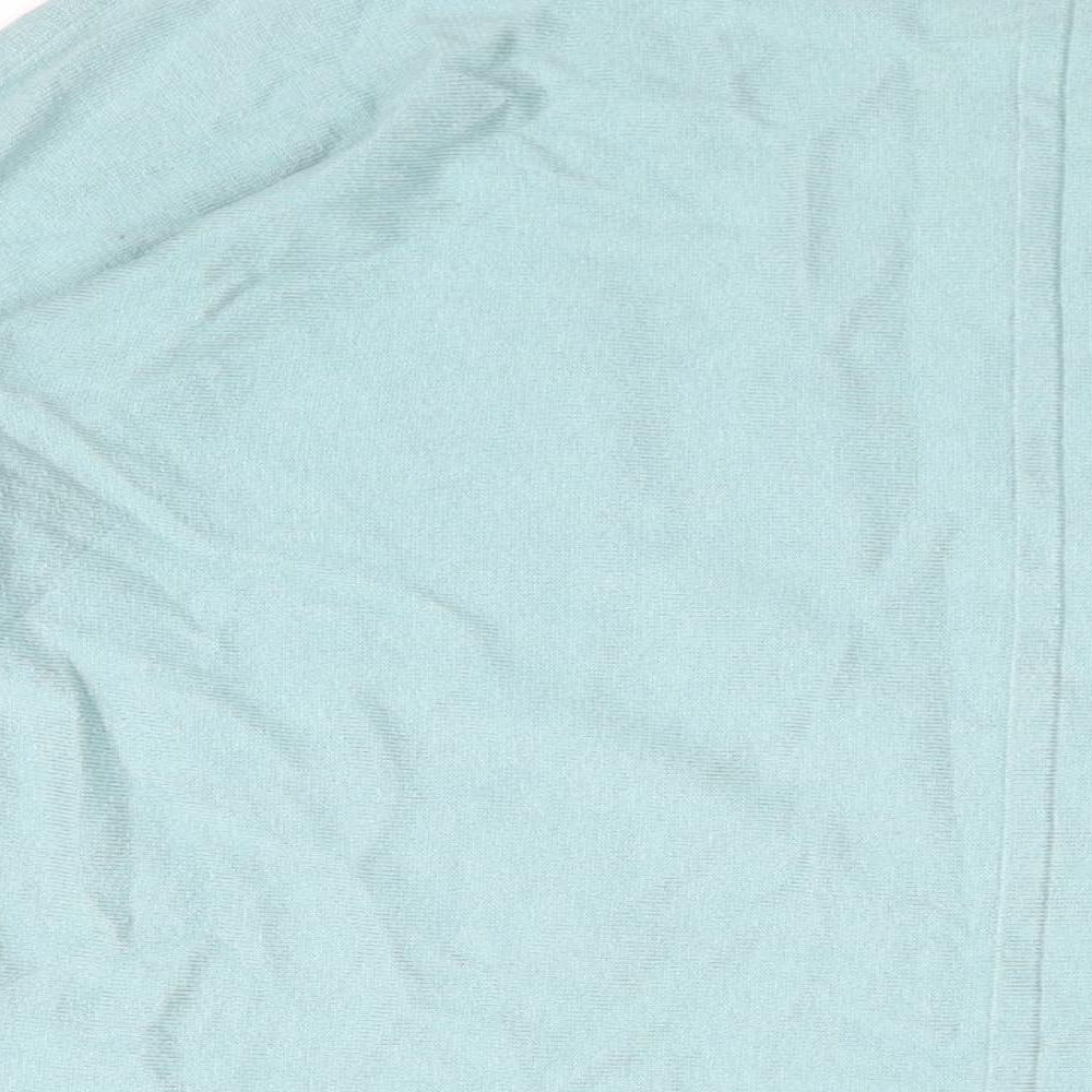 White Stuff Womens Blue Cotton Basic T-Shirt Size 12 Round Neck