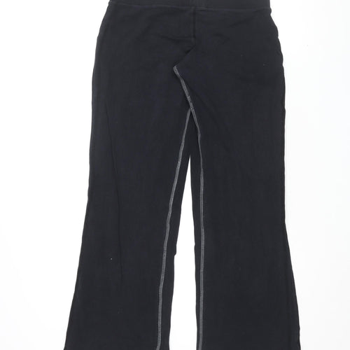 Pineapple Womens Black Cotton Jogger Trousers Size M L30 in Regular - Size M-L