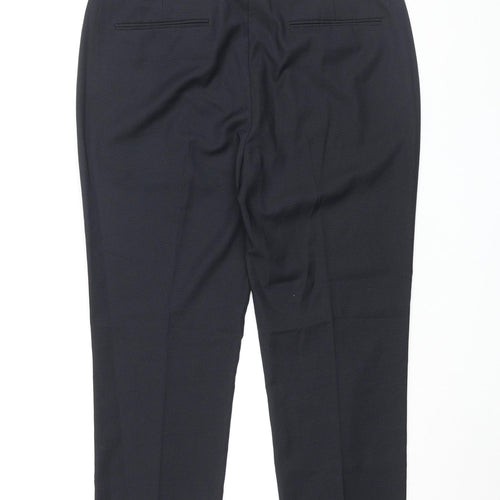 Topman Mens Black Polyester Dress Pants Trousers Size 34 in L28 in Regular Zip