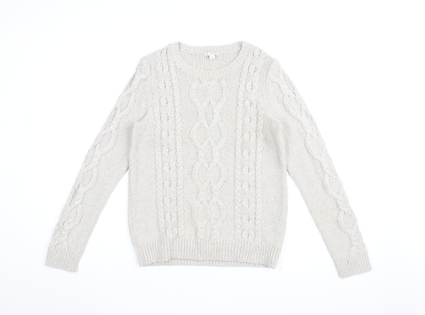Gap Womens Beige Round Neck Acrylic Pullover Jumper Size M