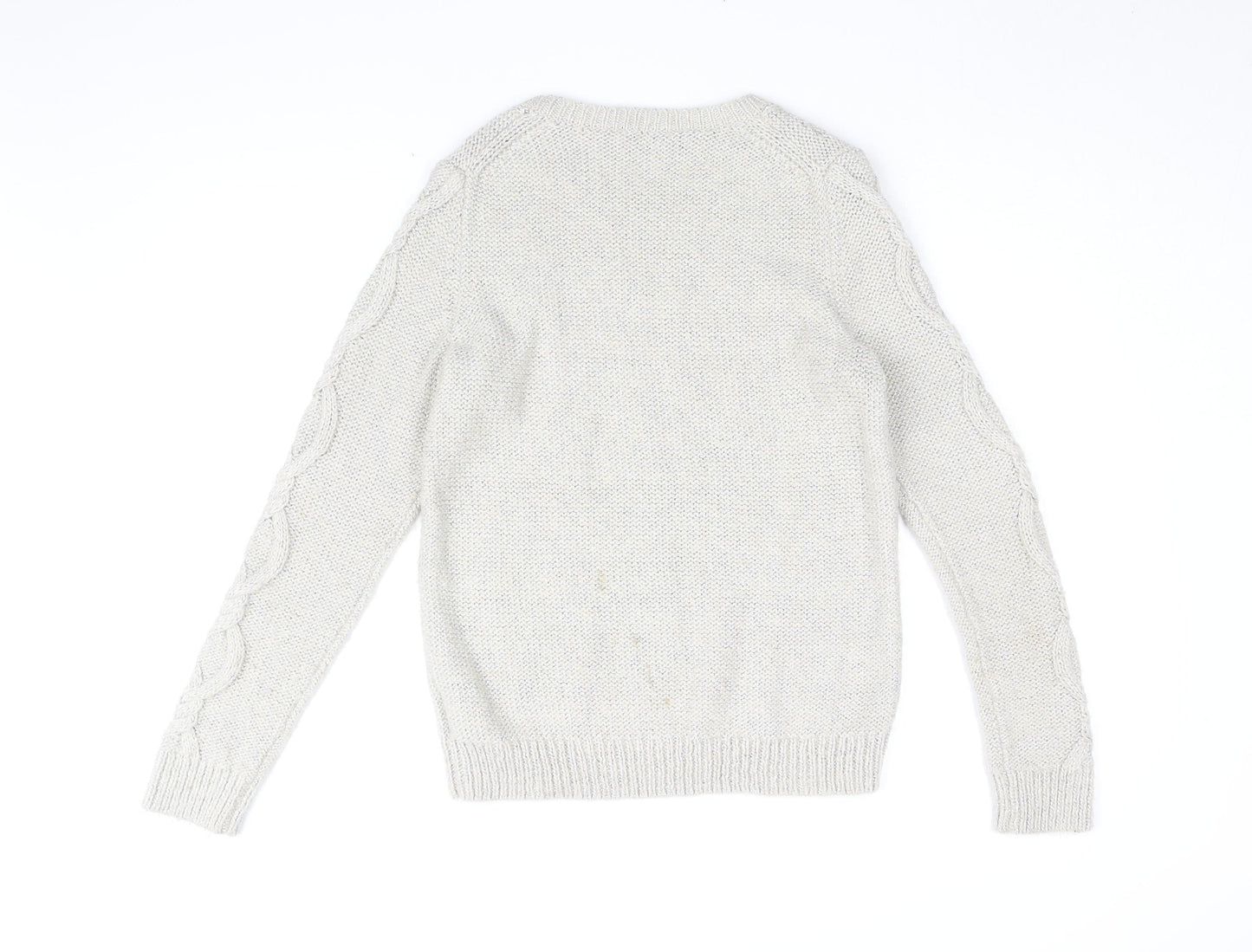 Gap Womens Beige Round Neck Acrylic Pullover Jumper Size M