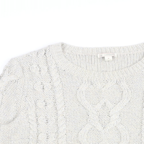 Gap Womens Beige Round Neck Acrylic Pullover Jumper Size M