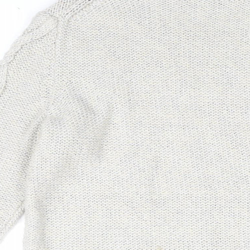 Gap Womens Beige Round Neck Acrylic Pullover Jumper Size M