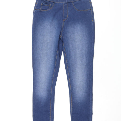 George Womens Blue Cotton Jegging Leggings Size 8 L28 in