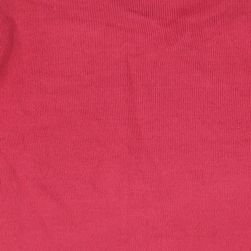 Honor Millburn Womens Pink Floral Acrylic Basic T-Shirt Size 14 Round Neck - Size 14-16