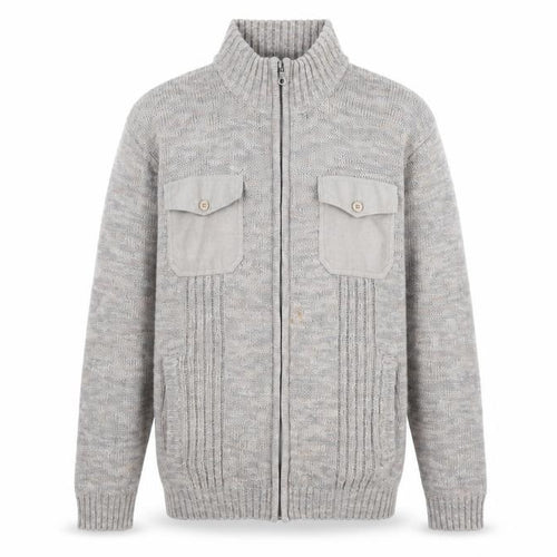 Atlas For Men Mens Beige Acrylic Full Zip Sweatshirt Size L