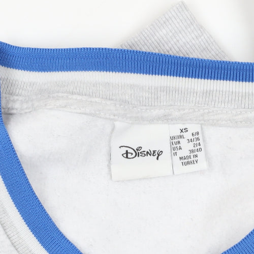 Disney Grey Stitch Pullover Sweatshirt XS