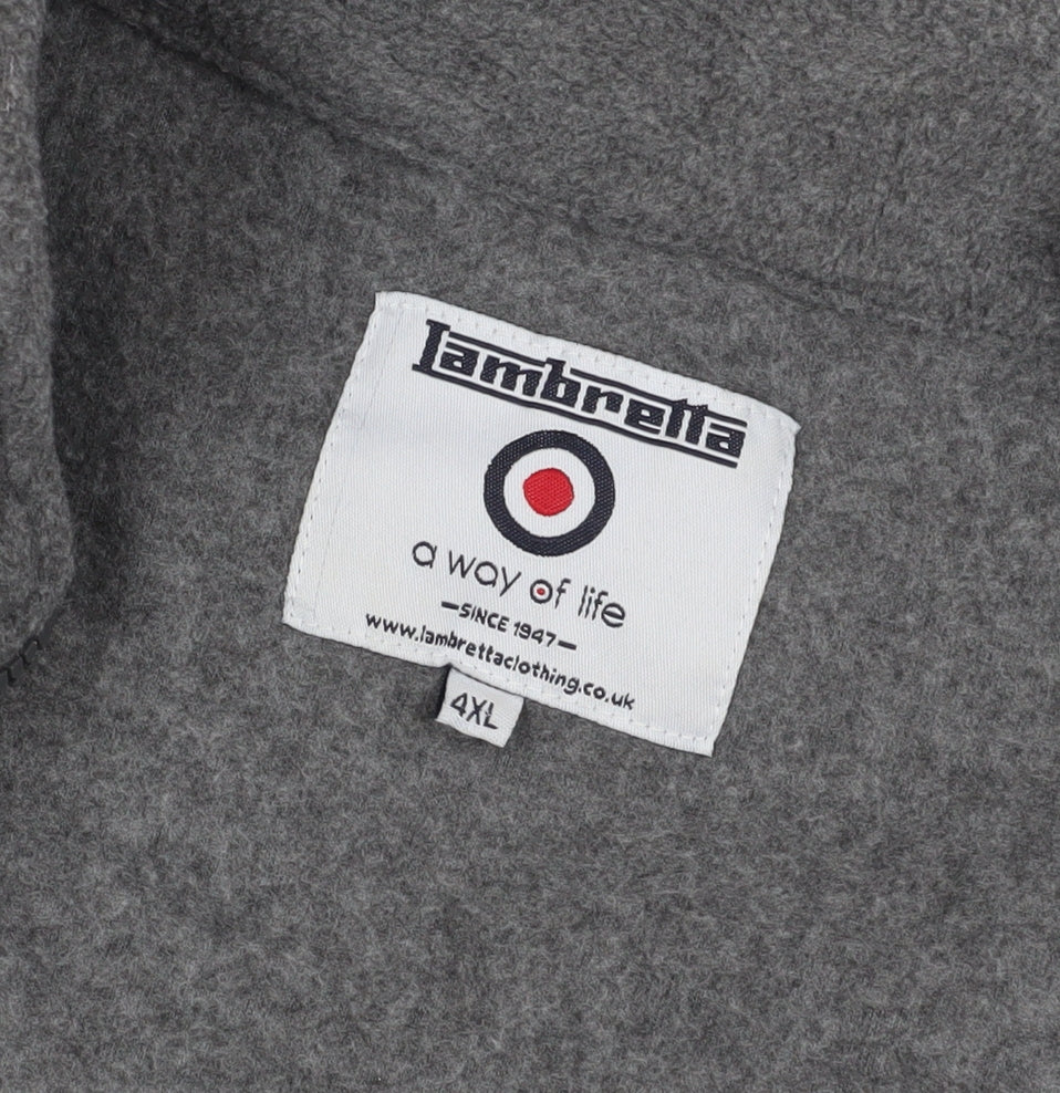 Lambretta Grey 4XL Fleece Windbreaker Jacket