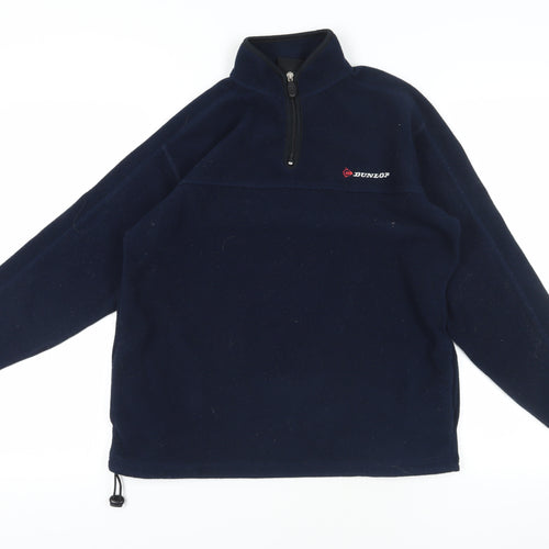Dunlop Blue Fleece 1/4 Zip Sweatshirt for Boys 13-14 Years