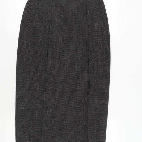 Claudia Sträter Black Midi Wool Blend Pencil Skirt