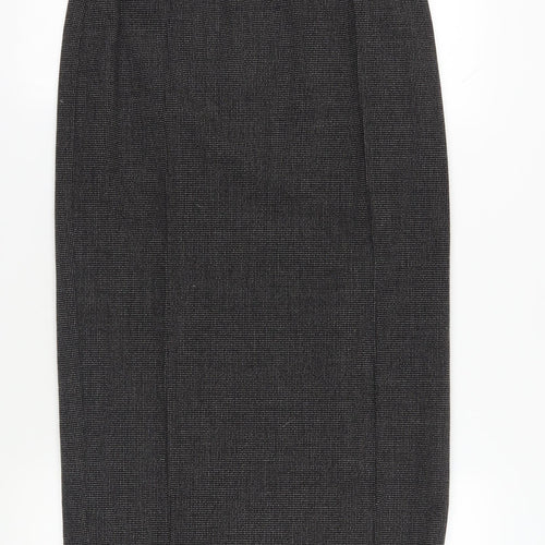 Claudia Sträter Black Midi Wool Blend Pencil Skirt