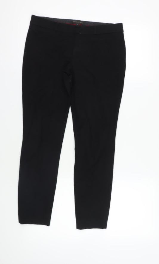 Marks and Spencer Black Slim Straight Dress Trousers M