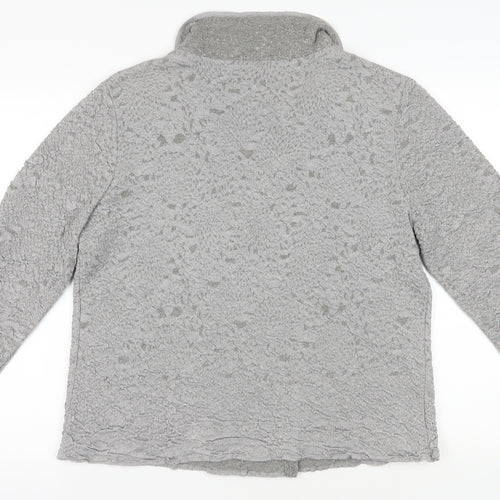 Eva & Claudi Grey Wrap Jumper 2XL Collared Casual Wear