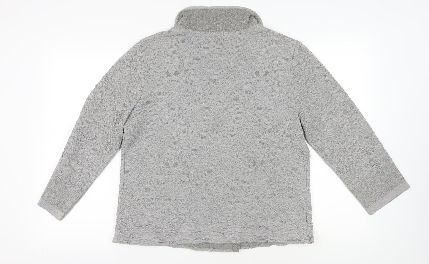 Eva & Claudi Grey Wrap Jumper 2XL Collared Casual Wear