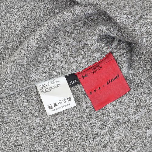 Eva & Claudi Grey Wrap Jumper 2XL Collared Casual Wear