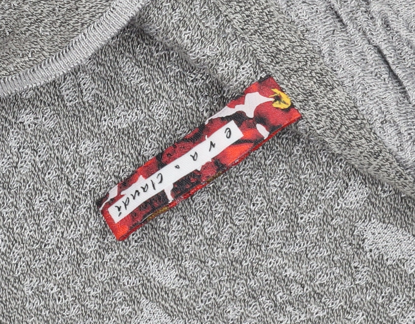 Eva & Claudi Grey Wrap Jumper 2XL Collared Casual Wear