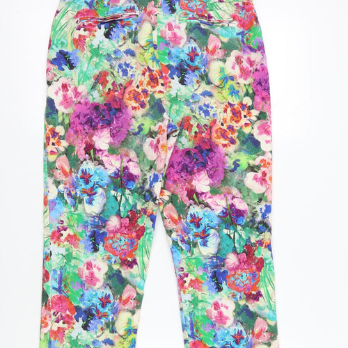 Lands' End Multicoloured Floral Cropped Trousers, Size 12