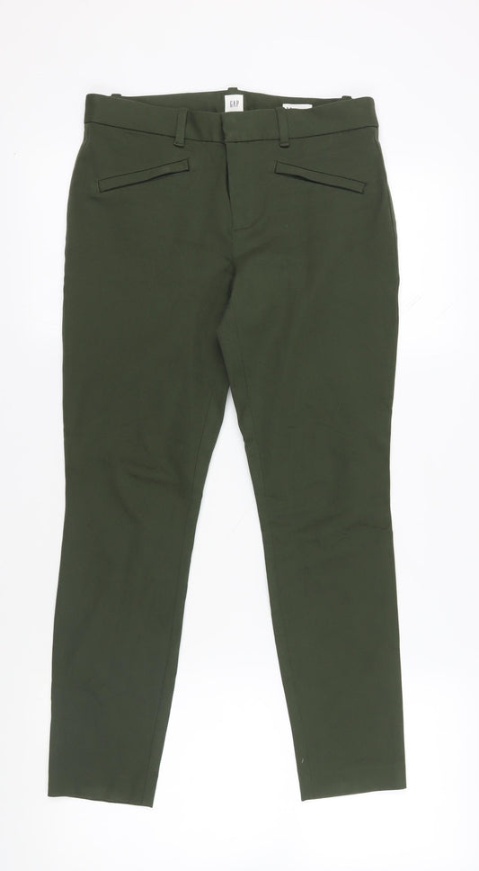 Gap Green Skinny Ankle Trousers Women's Size 10