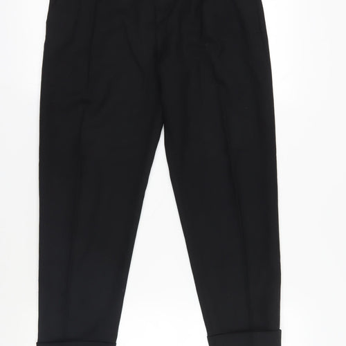 Gap Black Cropped Wool Blend Women's Trousers Size 8