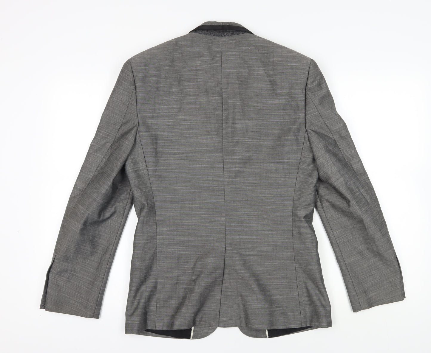 Goodsouls Grey Slim Fit Blazer Shawl Lapel Formal Jacket