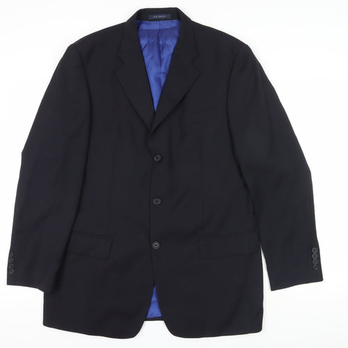 Ted Baker Black Wool Blazer, Size L, Formal Jackets