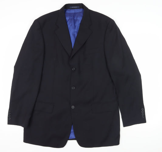 Ted Baker Black Wool Blazer, Size L, Formal Jackets