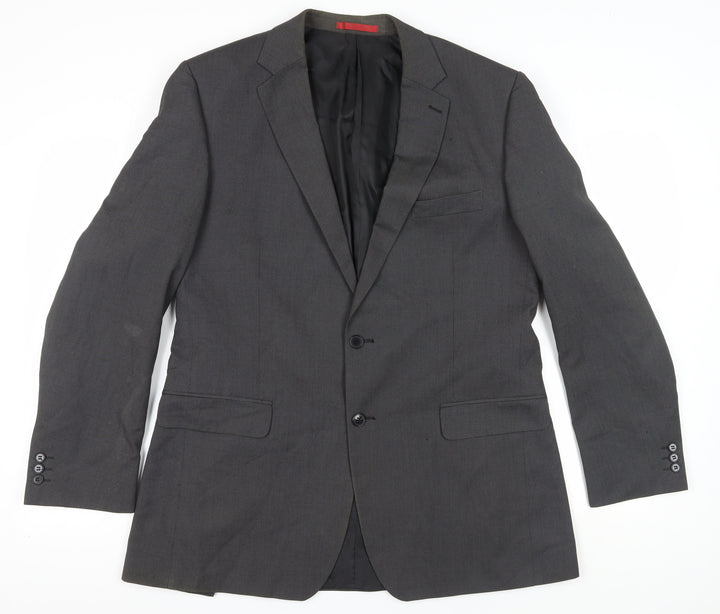 Classic Black Men's Blazer, Size 44, Elegant Style