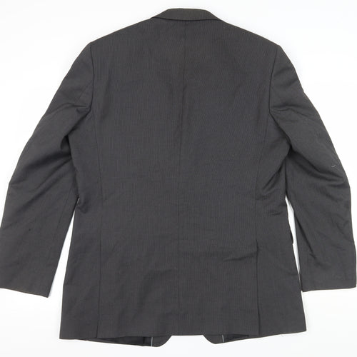 Classic Black Men's Blazer, Size 44, Elegant Style