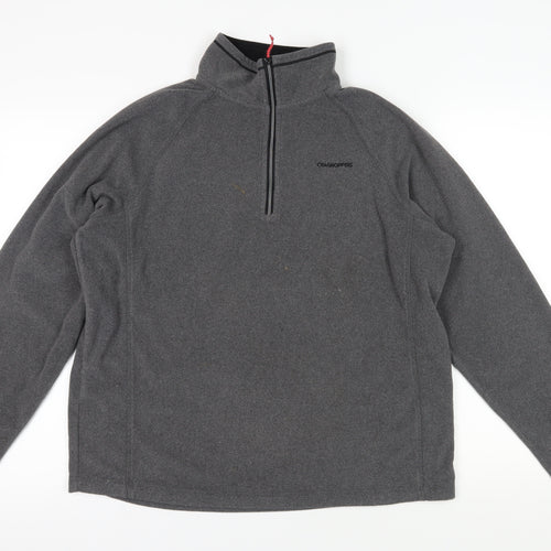 Craghoppers Grey 1/4 Zip Fleece Sweatshirt L