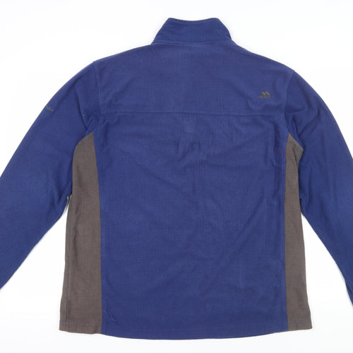 Trespass Blue 1/4 Zip Fleece Sweatshirt Large