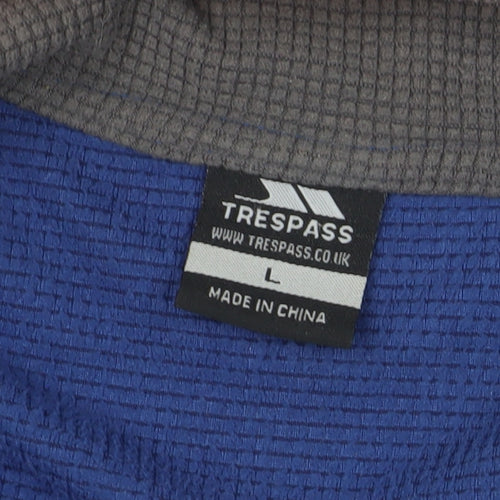 Trespass Blue 1/4 Zip Fleece Sweatshirt Large