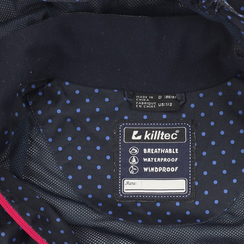 Killtec Blue Polka Dot Girls Rain Coat, 2 Years, Waterproof