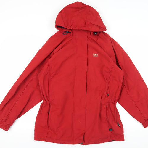 Trespass Red Hooded Waterproof Parka Jacket, Size L