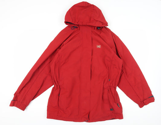 Trespass Red Hooded Waterproof Parka Jacket, Size L