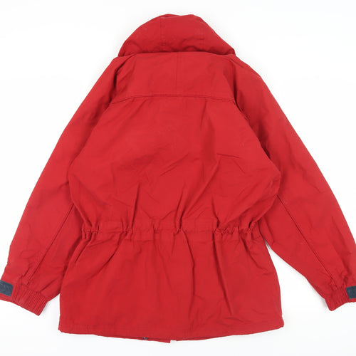 Trespass Red Hooded Waterproof Parka Jacket, Size L