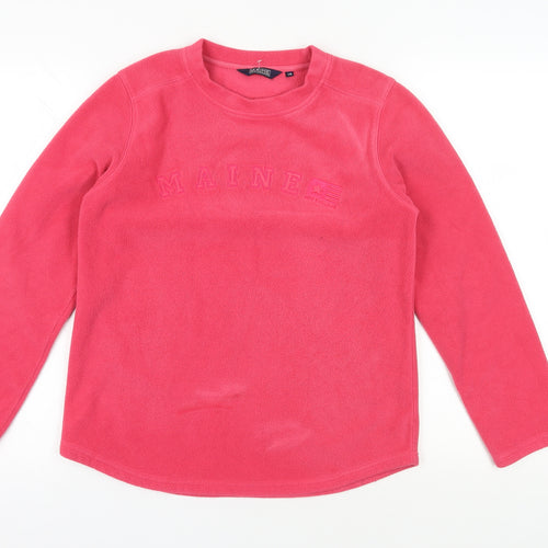 MAINE Pink Fleece Pullover Sweatshirt Size 14