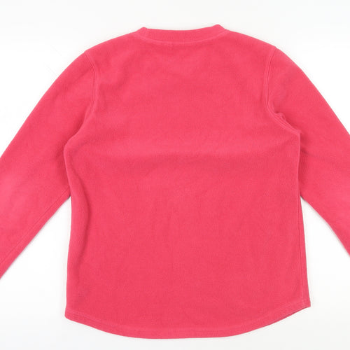 MAINE Pink Fleece Pullover Sweatshirt Size 14