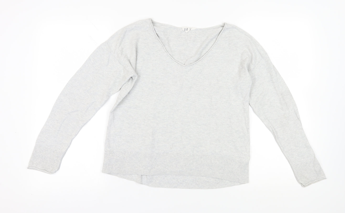Gap Grey V-Neck Pullover Jumper, Size S