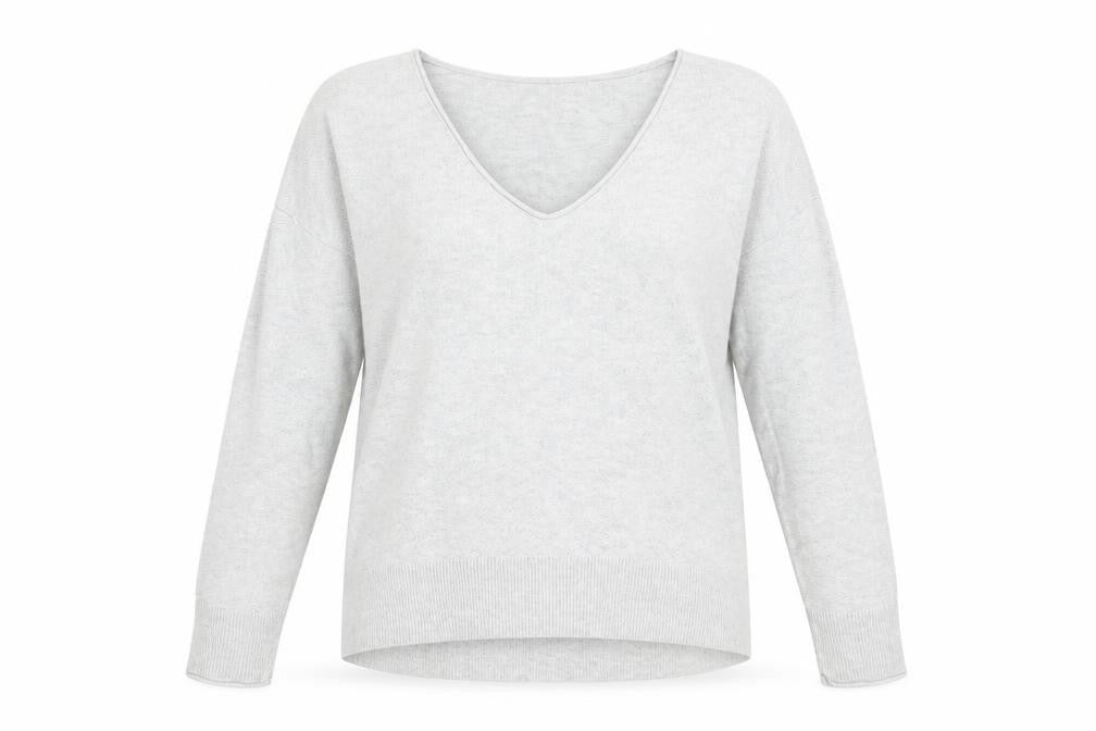 Front view of Gap Grey V-Neck jumper, size S