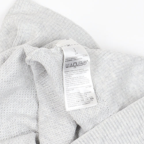 Gap Grey V-Neck Pullover Jumper, Size S